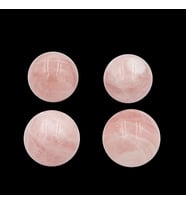 Pembe Kuvars Doğal Taş Küre Tımbıl El Taşı
