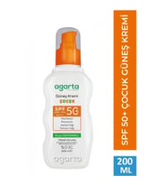 Agarta Doğal Güneş Kremi Çocuk 50 Spf 200 Ml