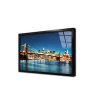 New York Gece Çerçeveli Cam Tablo