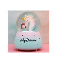 Kar Küresi Otomatik Müzikli Işıklı Unicorn