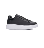 Moda Ayakkabı  Bst-150 Deri Comfortable Erkek Sneaker Ayakkabı (Siyah)