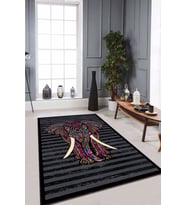 Füme Filli Kaymaz Tabanlı Makinede Yıkanabilir Halı RV237 - 100 x 160 cm