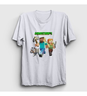 Presmono Unisex Beyaz Miners Minecraft T-Shirt 29412tt (Beyaz)