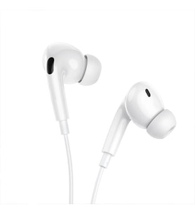 HOCO M111 Pro Primero Lightning Kulakiçi Mikrofonlu Kablolu Kulaklık (Beyaz)