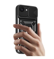 İphone 16e Kılıf Pars Lens Yüzüklü Silikon - Siyah