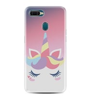 Oppo A5S A15 A16 A54 A55 A73 A74 Kılıf Desemli Silikon Sweety Unicorn 1737