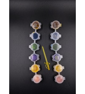 12'li Set Sabun Bazı Renklendirici - 6 Canlı Renk (3 ml x 12 Göz)
