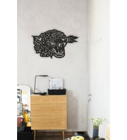 Leopar Desenli Ahşap Mdf Lazer Kesim Tablo