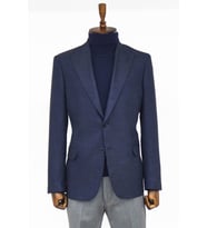 Düz Slim Fit Spor Lacivert Erkek Ceket - Wessi