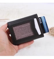 Legend Leather Erkek Bordo Hakiki Deri Mekanizmalı Cüzdan/Kartlık (Acı Kahve)
