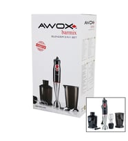 AWOX BARMİX  3İN1  BLENDER SETİ  ÇELİK 2Lİ MİKSER   ÇELİK RONDO BIÇAK   ÇELİK 4 KANATLI BIÇAK   1000W