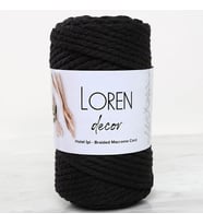 Loren Decor 3 Büküm Makrome İpi Siyah - L006