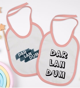 BK Kids Darlandum Tasarımlı 2’li Pembe Mama Önlüğü-1