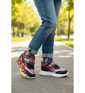 Muggo CAR Cırtlı Arabalı ve Işıklı Günlük Çocuk Sneaker Spor Ayakkabı