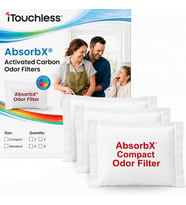 3'lü Paket Kompakt AbsorbX Koku, Çöp Kutusu Filtreleri