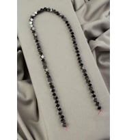Hematit Doğal Taş Parlak Füme Kare Kesim 4x4mm Dizi [AA]