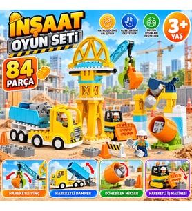 Kasabası 3'ü 1 Arada İnşaat Sahası ve Araçları 10476