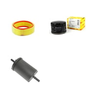 Bosch Filtre Bakım Seti Renault Clio II 1.4 Benzinli 1998-2004 Yuvarlak Filtre Hava + Yağ f. + Yakıt Filtre Bosch