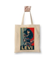 Levi Ackerman Attack On Titan Bez Çanta Uzun Saplı Alışveriş Çantası Plaj Çantası (Beyaz)