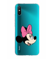 Xiaomi Redmi 9A Uyumlu Kapak Minnie Mouse Tasarımlı Şeffaf Silikon Kılıf