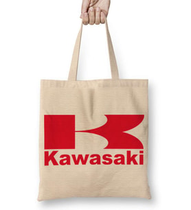 Kawasaki Logo Bez Çanta Uzun Saplı