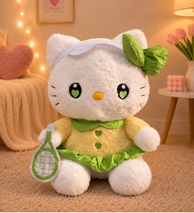 Hello Kitty Sevimli Tenis Kostumlü Peluş Büyük Boy 45 Cm