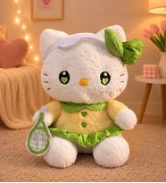 Hello Kitty Sevimli Tenis Kostumlü Peluş Büyük Boy 45 Cm
