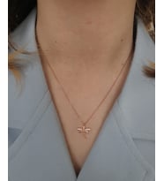 MAGRİB 925 ayar gümüş yusufçuk model gümüş kolye (Rose)