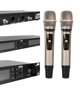 Magicvoice MV21633 2 El Tipi Mikrofonlu 100+100 Kanal Antenli Uhf-Pll Kablosuz Telsiz Mikrofon