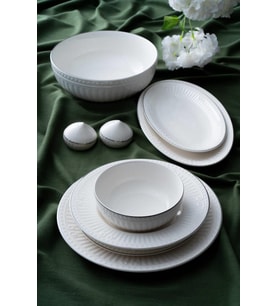 Acar Doralie Silver 29 Parça Yemek Takımı POR-07125 (Yeşil)