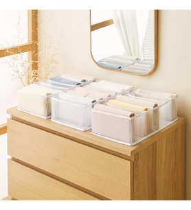 Ocean Home Textile 3'lü 7 Bölmeli Beyaz Renk File Çekmece İçi Düzenleyici Set