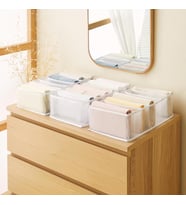 Ocean Home Textile 3'lü 7 Bölmeli Beyaz Renk File Çekmece İçi Düzenleyici Set