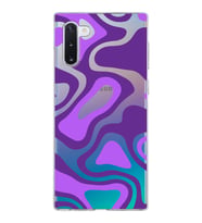 Samsung Galaxy Note 10 Kapak Renkli Desen Tasarımlı Şeffaf Silikon Kılıf