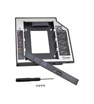 Gabble Dvd Yuvasına Takılan Ssd Hdd Kutusu 12.7 mm Hdd Caddy Kızak (Gri)