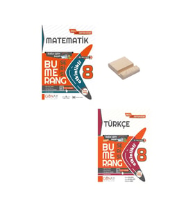 LGS 8. Sınıf Bumerang Etkinlikli Defter Matematik ve Türkçe
