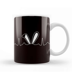 Bunny Pulse Rate Egg Hunt Festival Holiday Gift Kupa Bardak Porselen