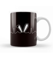 Bunny Pulse Rate Egg Hunt Festival Holiday Gift Kupa Bardak Porselen