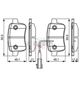 Bosch Fren Balatası Arka 95Mm Gıulıetta 940 1.4 Tb 10