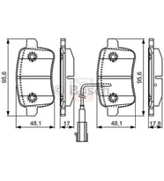 Bosch Fren Balatası Arka 95Mm Gıulıetta 940 1.4 Tb 10