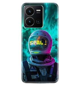 Vivo Y22 Kılıf Resimli Desenli Silikon Platinium Series Space 1814