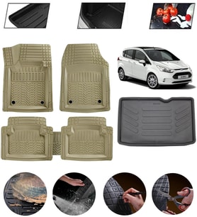 Ford B-Max Uyumlu Paspas Araca Özel Bagaj Havuzu MBS Bej