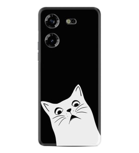 Tecno Pova 5 Kılıf Resimli Desenli Silikon Platinium Series Şaşkın Kedi 1900