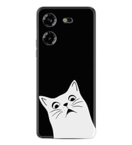 Tecno Pova 5 Kılıf Resimli Desenli Silikon Platinium Series Şaşkın Kedi 1900