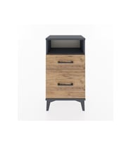 Arges Komodin Tek Raflı 2 Çekmeceli 44x30x80 Antrasit-Çam