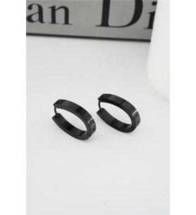 Kadın 316 L Paslanmaz Çelik 2,5 cm Elips Model Küpe