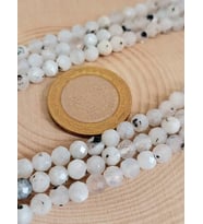 Ay Taşı Faset Kesim YARIM Dizi 5mm (18cm uzunluğundadır)