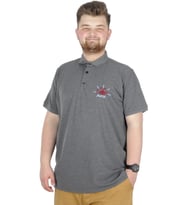 Mode XL Büyük Beden T-Shirt Polo Steamnoat 22345 Antramelanj