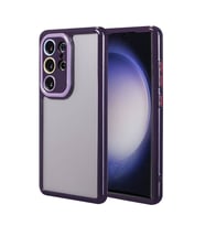 Skyarc Samsung Galaxy S23 Ultra Kılıf Kamera Korumalı Renkli Kenar ve Çerçeve Tasarımlı Vitamin Kapak (Mor)