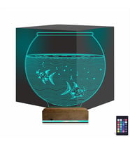 Luvivia Akvaryum Fanus Balık 3D Lamba - Masa Gece Lambası