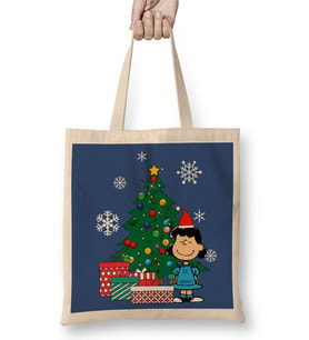 Lucy Van Pelt Around The Christmas Tree Bez Çanta Uzun Saplı